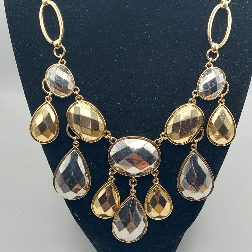 Silver and Gold Colored Chunky Necklace